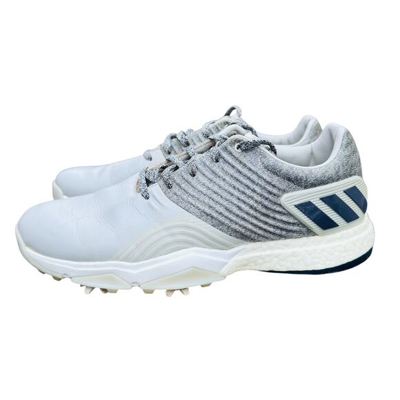 Adidas Adipower‎ 4orged Spiked Golf Shoe Men's US 9 White Gray Round Toe F34192 - Picture 2 of 9